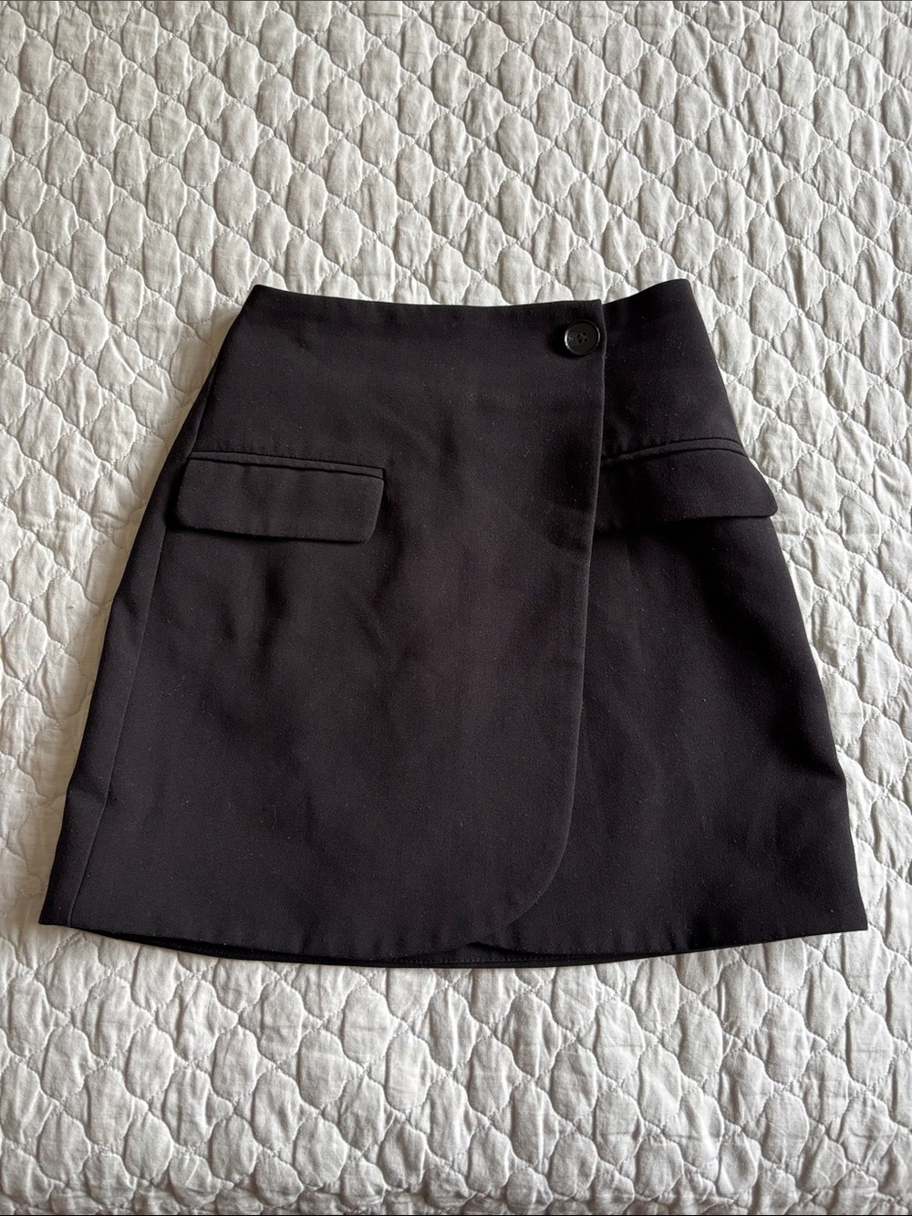 Dynamite Flap Pocket Wrap Mini Skirt